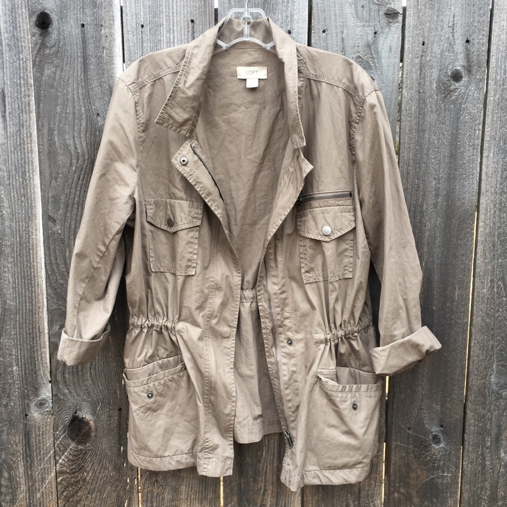 🚫 SOLD 🚫 | LOFT Gray/Green Utility Jacket
